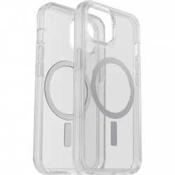 OtterBox Apple iPhone 14 / iPhone 13 Symmetry Series+ Clear Antimicrobial Case for MagSafe - Clear (77-89208), 3X Military Standard Drop Protection 77-89208