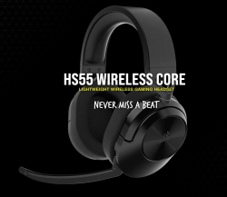 Corsair HS70 Wired & Bluetooth 5 for 30 Hrs, 24-bit USB Audio, Discrod 50mm Driver Headset Black. (LS) - SPCA-HS55CWL-CB CA-9011290-AP