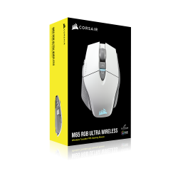 Corsair M65 RGB Ultra Wireless White Tunable FPS Gaming Mouse, CORSAIR MARKSMAN 26,000 DPI Optical Sensor, iCUE Software. CH-9319511-AP2
