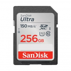 SanDisk Ultra 256GB SDHC SDXC UHS-I Memory Card 150MB/s Full HD Class 10 Speed Shock Proof Temperature Proof Water Proof X-ray Proof Digital Camera SDSDUNC-256G-GN6IN