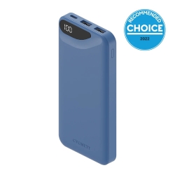Cygnett ChargeUp Boost 3rd Gen 10K mAh Power Bank - Blue (CY4342PBCHE), 1 x USB-C (15W), 2 x USB-A (12W), USB-C to USB-A Cable (15cm), Fast Charge CY4342PBCHE