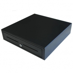 Vpos EC-410 Cash Drawer/Black/ 5 Note & 8 Coin Cups/410 mm (w) x 415 mm (d) x 110 mm (h) 24V - POS CDDIEC410BAU