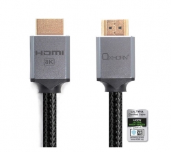 Oxhorn HDMI2.1a 8K@60Hz 3D Ultra Certified Ethernet Aluminum Header Cable 1m Male to Male CB-H8K-01