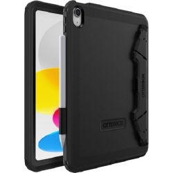 OtterBox Apple iPad (10.9") (10th Gen) Defender Series Case with Kickstand and Screen Protection Pro Pack - Black (77-90433), Pencil Holder 77-90433