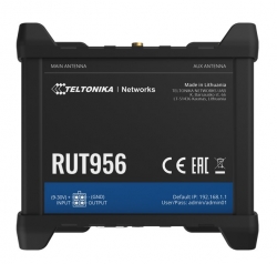 Teltonika RUT956 - dual-SIM cellular 4G LTE, WAN failover, with 4x Ethernet ports, GPS, an I/O connector block RUT956700600
