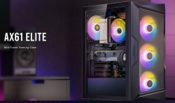 Antec NAX61 Elite ATX, 4x 120mm ARGB Fans included, Up to 8x 120mm. 360mm Radiator Front & 240mm Top, 32CM GPU & 16CM CPU, High Airflow Gaming Case AX61 Elite