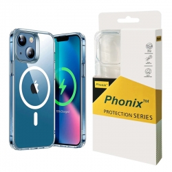 Phonix Apple iPhone 13 Mini Clear Rock Hard Case with MagSafe - (CJK135M), Non-Slip Coating, Created from Strong and Durable Material, Ultra-thin CJK135M