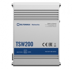 Teltonika TSW200 - Industrial Unmanaged PoE+ Switch - integrated DIN RAIL from the back (TSW200 + PR5MEC25) - Does not include Power Supply NHT-PR320A TSW200000050