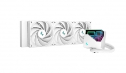 DeepCool LT720 Premium Liquid CPU Cooler, 360mm Radiator, High-Performance FK120 FDB Fans, Multidimensional Infinity Mirror Block, A-RGB (White) R-LT720-WHAMNF-G-1