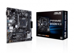 ASUS AMD PRIME B450M-K II Micro ATX motherboard with M.2 support, HDMI/DVI-D/D-Sub, SATA 6 Gbps, 1 Gb Ethernet, USB 3.2 Gen 1 Type-A, BIOS FlashBack™ PRIME B450M-K II