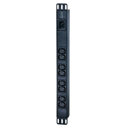 APC Easy Rack Basic PDU, 1U Horizontal, 230V/16A Input, 1 Phase, 3.7kW, 8x IEC C13 Outlets EPDU1016B