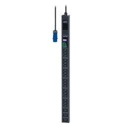 APC Easy Rack Metered PDU, 0U Vertical, 230V/16A 2P+E Input, 1 Phase, 3.7kW, 3x IEC C19 & 18x IEC C13 Outlets EPDU1116M