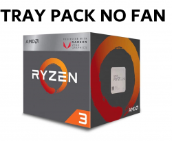 (Clamshell Or Installed On MBs) AMD Ryzen 3 3100 "TRAY", 4 Cores AM4 CPU, 3.6GHz 2MB 65W No Fan Clamshell or Ship Install On MB 1YW (AMDCPU) (TRAY-P) 100-000000284