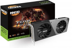 INNO3D nVidia GeForce RTX 4070 TWIN X2 (2475MHz/ 21Gbps) / 12GB GDDR6X / 192-bit / 3xDP+HDMI / VA52N /GA1048852 250x118x42mm (4070) N40702-126X-185252N