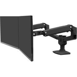 Ergotron Mounting Arm for Monitor - Matte Black - 2 Display(s) Supported - 68.6 cm (27") Screen Support - 18.10 kg Load Capacity 45-245-224
