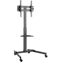 Atdec Display Cart - 20 kg Capacity - 4 Casters - 50.80 mm Caster Size - Steel - Black AD-TVC-20