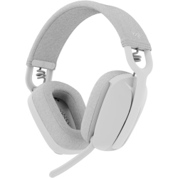 Logitech Zone Vibe 100 Wireless Over-the-ear Stereo Headset - Off White - Binaural - Ear-cup - 3000 cm - Bluetooth - 45 Ohm - 20 Hz to 20 kHz - Directional, MEMS Technology, Omni-directional, Noise Cancelling Microphone 981-001220