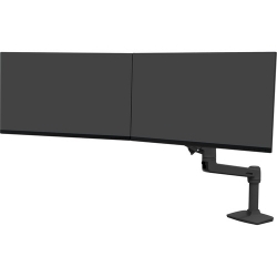 Ergotron Mounting Arm for Monitor - Matte Black - 2 Display(s) Supported - 63.5 cm (25") Screen Support - 10 kg Load Capacity - 75 x 75, 100 x 100 45-489-224