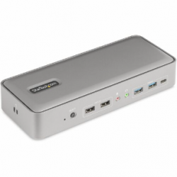 StarTech.com Dual-Laptop USB-C KVM Docking Station, Dual Monitor 4K 60Hz DisplayPort KVM Dock, 5x USB Hub, GbE, 90W/45W PD, Windows/Mac - Dual-Laptop KVM Dock switches between 2 USB Type-C hosts with toggle button - Simultaneously charge 2 laptops (90 129