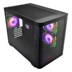 FSP S380-BA: Stylish M-ATX mid-tower with 3D curved glass 3 ARGB fans supports Micro ATX/Mini-ITX dual-chamber design excellent cooling options and front I/O with USB 3.0 and USB Type-C. S380-BA