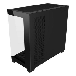 FSP S340-BA Tempered Glass M-ATX Mid Tower Gaming Case Black Pre-installed 120mm x 2 reverse ARGB fans and 1 ARGB fan S340-BA