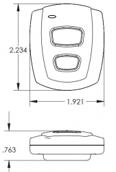 INOVONICS 2 BUTTON PENDANT NECK CORD /BELT CLIP QTY 20 3YR EN1223D-K20