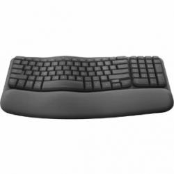 Logitech Wave Keys for Business Keyboard - Wireless Connectivity - USB Type A Interface - Graphite - Bluetooth - 5.1 - 10 m - Windows 10, Windows 11, Mac OS X 11.0 Big Sur, ChromeOS, Linux, iPadOS 14, Android 9.0 - Chromebook, Notebook, Computer - PC, 920