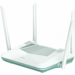 D-Link EAGLE PRO AI R32 Wi-Fi 6 IEEE 802.11 a/b/g/n/ac/ax Ethernet Wireless Router - Dual Band - 2.40 GHz ISM Band - 5 GHz UNII Band - 4 x Antenna(4 x External) - 409.60 MB/s Wireless Speed - 4 x Network Port - 1 x Broadband Port - Gigabit Ethernet R32