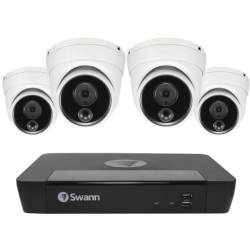 Swann SWNVK-886804D 8 Megapixel 8 Channel Night Vision Wired Video Surveillance System 2 TB HDD - Digital Video Recorder, Camera - HDMI - 4K Recording - Google Assistant, Alexa Supported SWNVK-886804D-AU