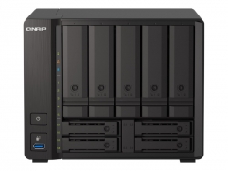 QNAP 5+4 BAY NAS (NO DISK),RYZEN QC 2.2GHz, 32GB, 2.5GbE(2),10GbE (1), 3YR WTY TS-H973AX-32G