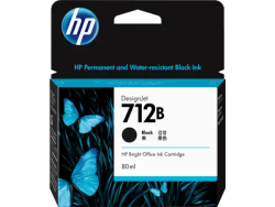 HP 712B 80ML BLACK DESIGNJET INK CARTRIDGE - T230/T250/T650/STUDIO 3ED29A