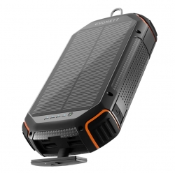 Cygnett ChargeUp OutBack 20K mAh Outdoor Solar Power Bank - Black (CY4412PBCHE), 1x USB-C (15W), 2x USB-A (12W), IP54 Dust and Waterproof, Flashlight CY4412PBCHE