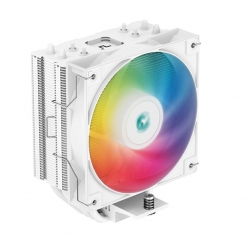 DeepCool AG400 ARGB WHITE Single Tower CPU Cooler, TDP 220W, 120mm Static ARGB Fan, Direct-Touch Copper Heat Pipes, Intel LGA1700/AMD AM5 Support R-AG400-WHANMC-G-2