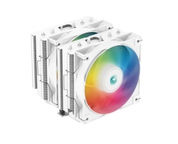DeepCool AG620 ARGB WHITE Dual-Tower CPU Cooler, 2x 120mm Fan, 6 Copper Heat Pipes, Intel LGA2066/2011-v3/2011/1700/1200/1151/1150/1155 AMD AM5/AM4 R-AG620-WHANMN-G-2