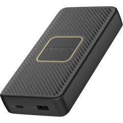 OtterBox Fast Charge Wireless Power Bank 15K mAh - Black (78-80640), Dual Port USB-C (18W) & USB-A (18W), Includes USB-C Cable (15CM), USB PD 2.0/3.0 78-80640