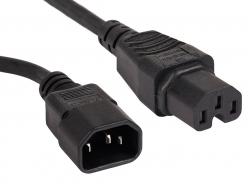 5M IEC C14 to C15 High Temperature Extension Cable | Black - 011.180.1103