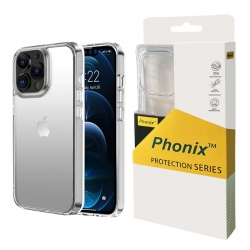 Phonix Apple iPhone X Clear Rock Hard Case - Two Tough Layers, Port Covers, No-Slip Grippy Edges, Durable, Rugged Case, Sleek, Pocket fit CCRHCXOBC