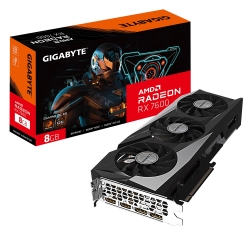 Gigabyte AMD Radeon RX 7600 GAMING OC-8GD 1.0 Video Card, PCI-E 4.0, 2755MHz Core Clock, 2x DP 1.4a, 2x HDMI 2.1a GV-R76GAMING OC-8GD 1.0