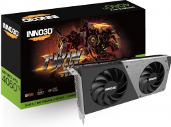 INNO3D nVidia GeForce RTX 4060 Ti 8GB TWIN X2 GPU 8GB GDDR6, 2535MHz Boost Clock, RAM 18Gbps, 3xDP, 1xHDMI, 250x118x 42mm (4060TI) N406T2-08D6-171153N