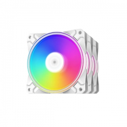 DeepCool 120mm White CF120 Plus RGB 1800RPM Fan 3 Pack DP-F12-AR-CF120P-WH-3P