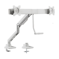 Brateck Fabulous Desk-Mounted Gas Spring Monitor Arm For Dual Monitors Fit Most 17"-32" Monitor Up to 9kg per screen VESA 100x100,75x75(Black) LDT69-C022