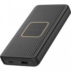 OtterBox Fast Charge Wireless Power Bank 10K mAh - Black (78-80639), Dual Port (USB-C 18W & USB-A 18W), 10W QI Wireless, 15cm USB-C Cable, Sleek 78-80639