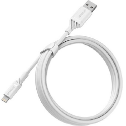 OtterBox Lightning to USB-A (2.0) Cable (2M) - White (78-52629), 3 AMPS (60W), MFi, 3K Bend/Flex, 480Mbps Transfer, Durable, Best for iPhone/iPad 78-52629