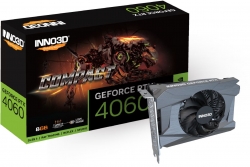 INNO3D nVidia GEFORCE RTX 4060 COMPACT 2460MHz / 17Gbps, 8G GDDR6, 3xDP+HDMI, 155x122x39mm N40601-08D6-173050N