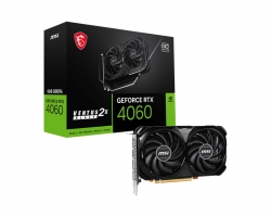 MSI nVidia GeForce RTX 4060 VENTUS 2X BLACK 8G OC Video Card 2490 MHz Boost Clock, 8GB GDDR6,DisplayPort x 3 (v1.4a),HDMI x 1 GeForce RTX 4060 VENTUS 2X BLACK 8G OC