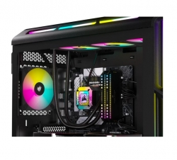 CORSAIR AF SLIM Series, AF120 RGB SLIM ICUE, 120mmx15mm Fluid Dynamic Bearing RGB Fan, Dual Pack with Lighting Node CORE CO-9050163-WW