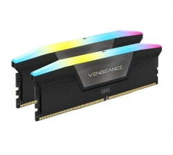 Corsair Vengeance RGB 32GB (2x16GB) DDR5 UDIMM 6400MHz C32 1.35V Desktop Gaming Memory Black CMH32GX5M2B6400C32