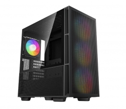 DeepCool CH560 HighAirflow Mid-Tower Case, Mini-ITX/ Micro-ATX/ ATX/ E-ATX, Magnetic Hybrid Mesh, Tempered Glass, 3 Pre-Installed 140mm ARGB Fans R-CH560-BKAPE4-G-1