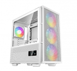 DeepCool CH560 DIGITAL White High Airflow Mid-Tower Case, Mini-ITX/ Micro-ATX/ ATX/ E-ATX, Magnetic Hybrid Mesh,Tempered Glass, 3 Pre-Installed 140mm R-CH560-WHAPE4D-G-1