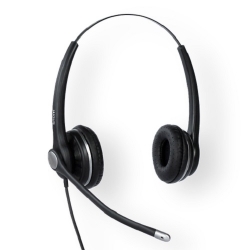SNOM A100D Wideband Binaural Headset For Snom-D3xx/D7xx/7xx, 300° Frlexible Boom, Passive Noise Cancelling Microphone SNOM-A100D
